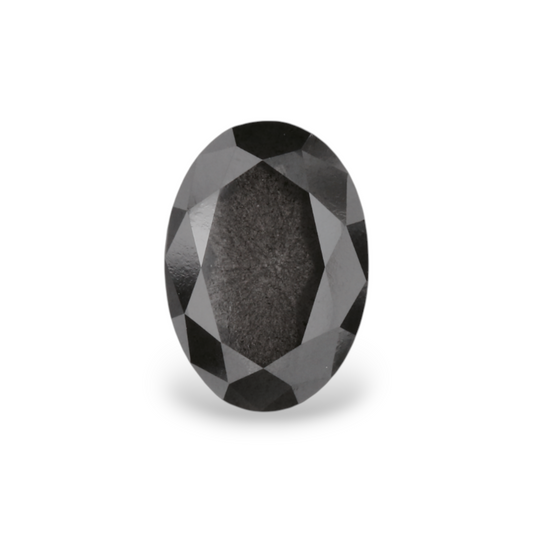 1,38 Karat natürlicher schwarzer ovaler Diamant, GIA-zertifiziert