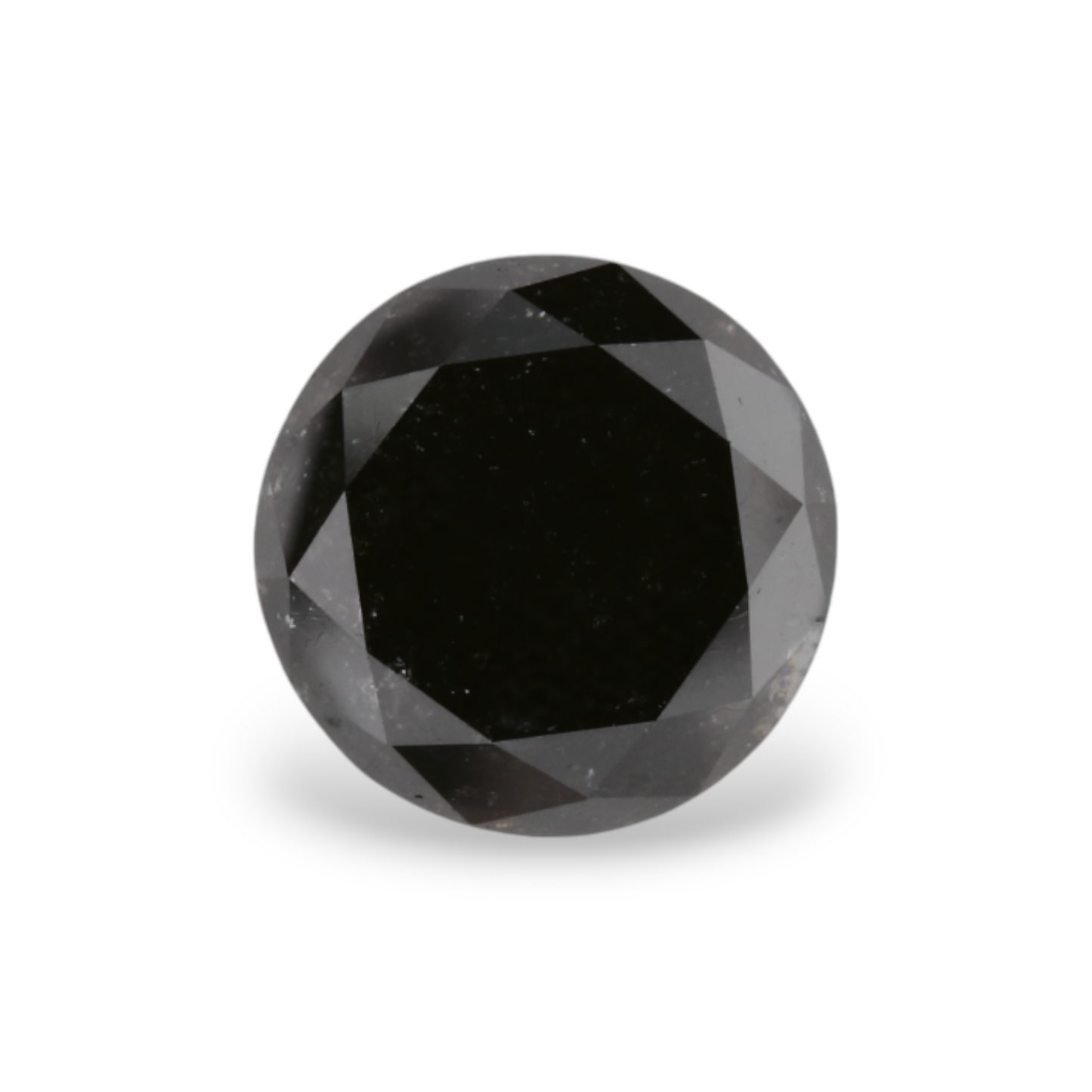 2,30 Karat Natürlicher Schwarzer Runder Diamant GIA