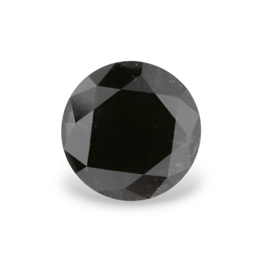 2,44 Karat Natürlicher Schwarzer Runder Diamant GIA