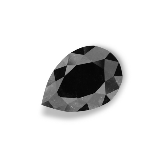 1,60 Karat natürlicher schwarzer Birnendiamant (GIA-geprüft)