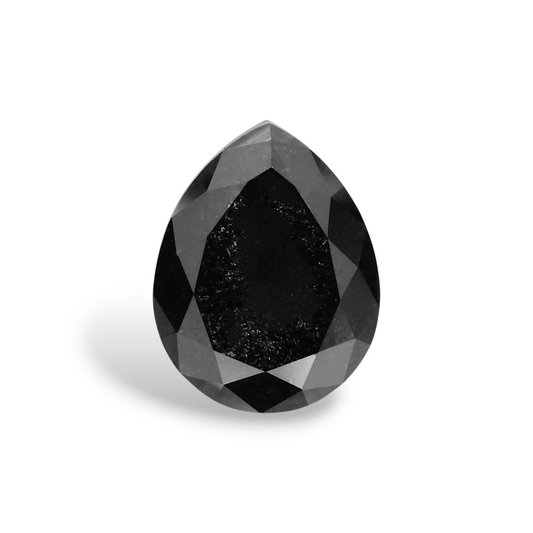 2,86 Karat natürlicher schwarzer Birnendiamant (GIA-geprüft)