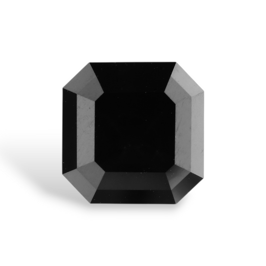 3,55 Karat natürlicher schwarzer quadratischer Smaragd-Diamant, GIA-zertifiziert