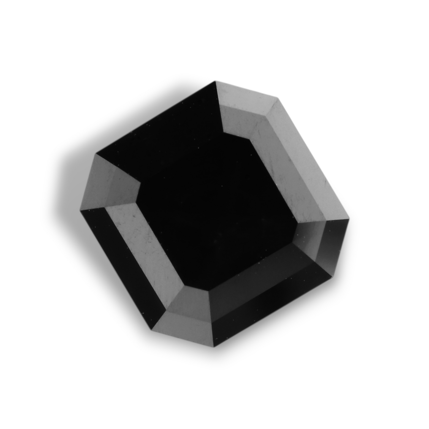 3,55 Karat natürlicher schwarzer quadratischer Smaragd-Diamant, GIA-zertifiziert