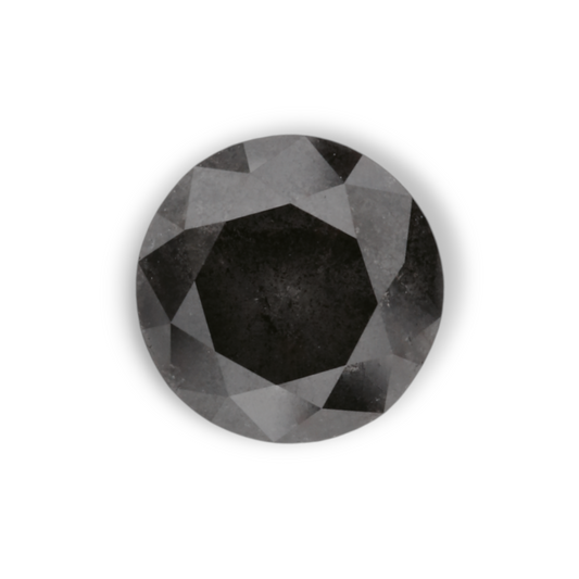 1,88 Karat natürlicher schwarzer runder Diamant (GIA)