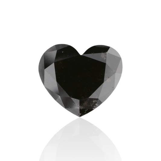 4,09 Karat Natürlicher Schwarzer Herzdiamant GIA