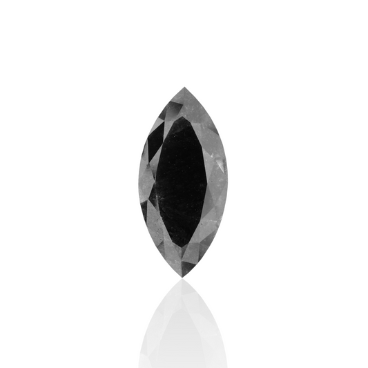 3,97 Karat natürlicher schwarzer Marquise-Diamant, GIA-zertifiziert