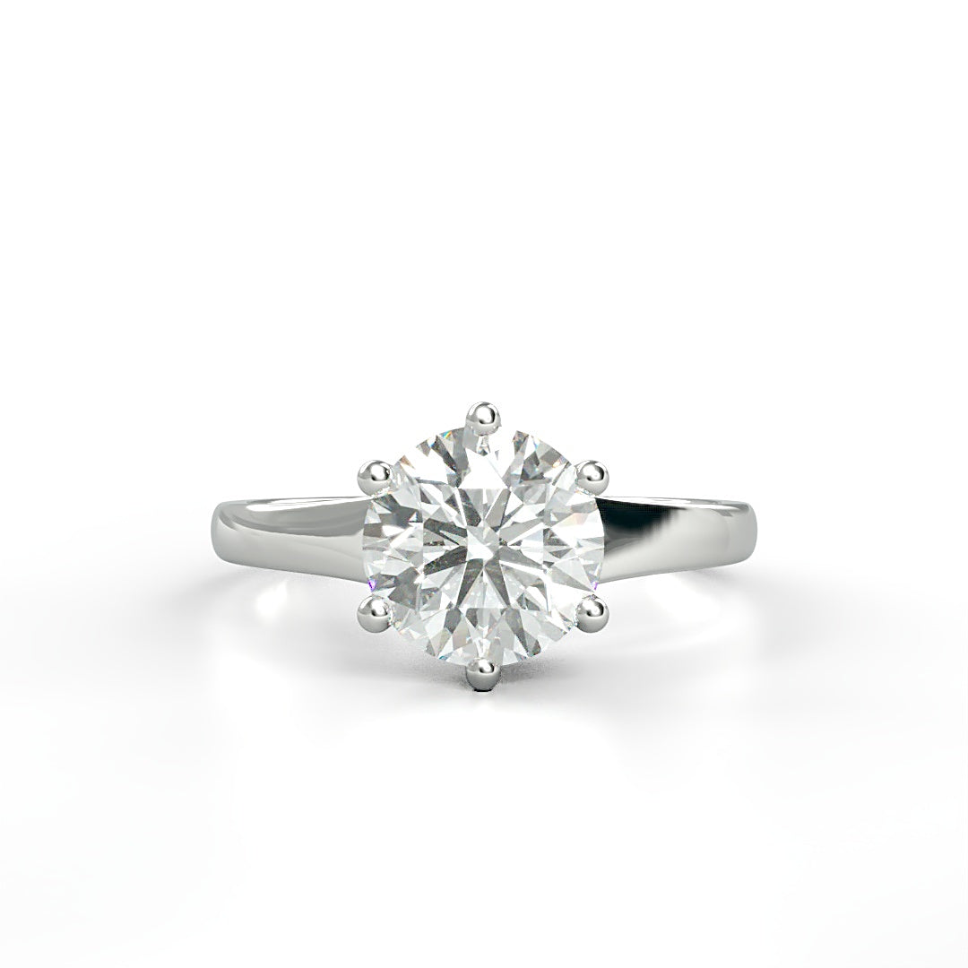 Verlobungsring Laura mit 1.0ct G/VS-Diamant in 6-Krappen-Fassung, klassisches Design für jeden Anlass – erhältlich in München und Augsburg