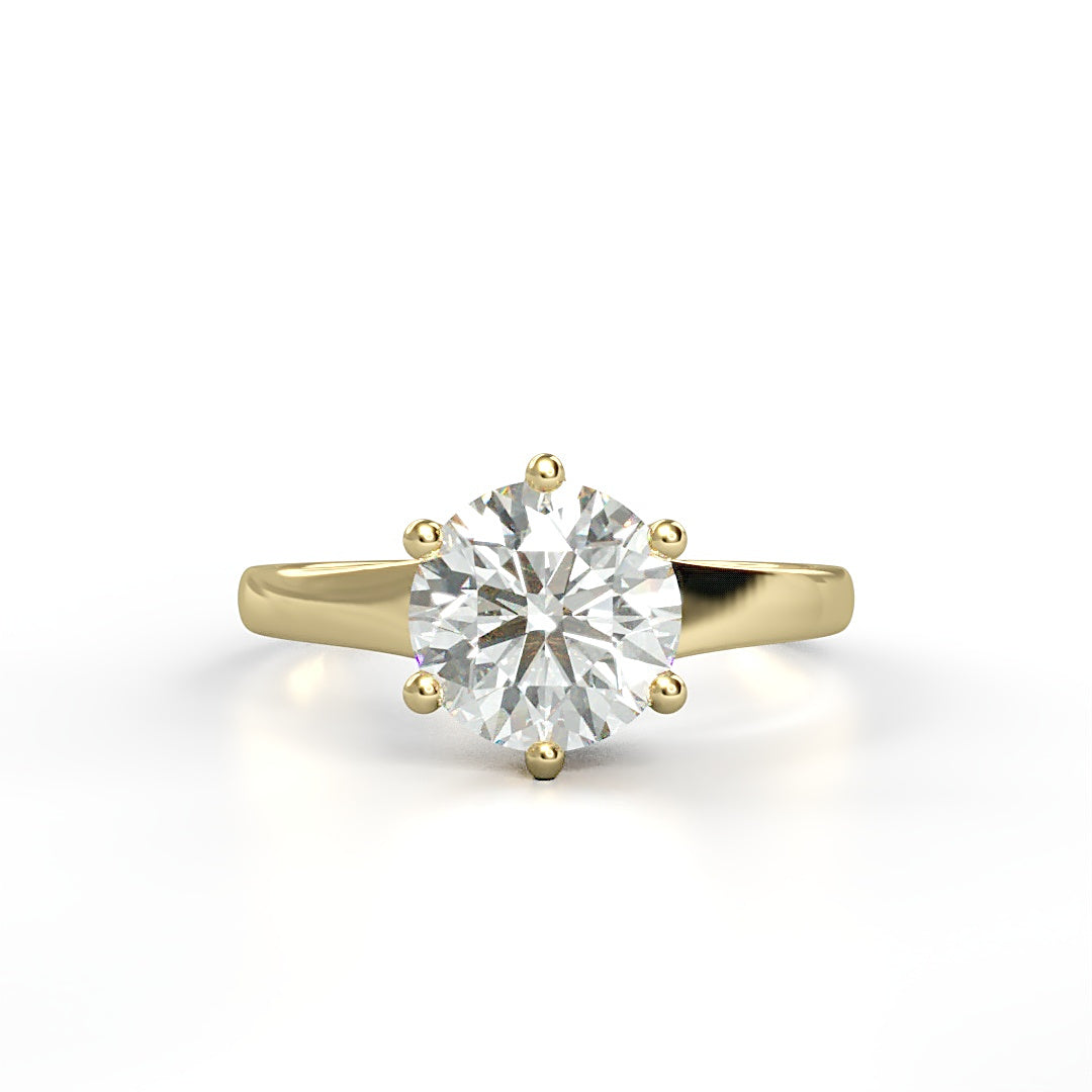 Verlobungsring Laura mit 1.0ct G/VS-Diamant in 6-Krappen-Fassung, klassisches Design für jeden Anlass – erhältlich in München und Augsburg