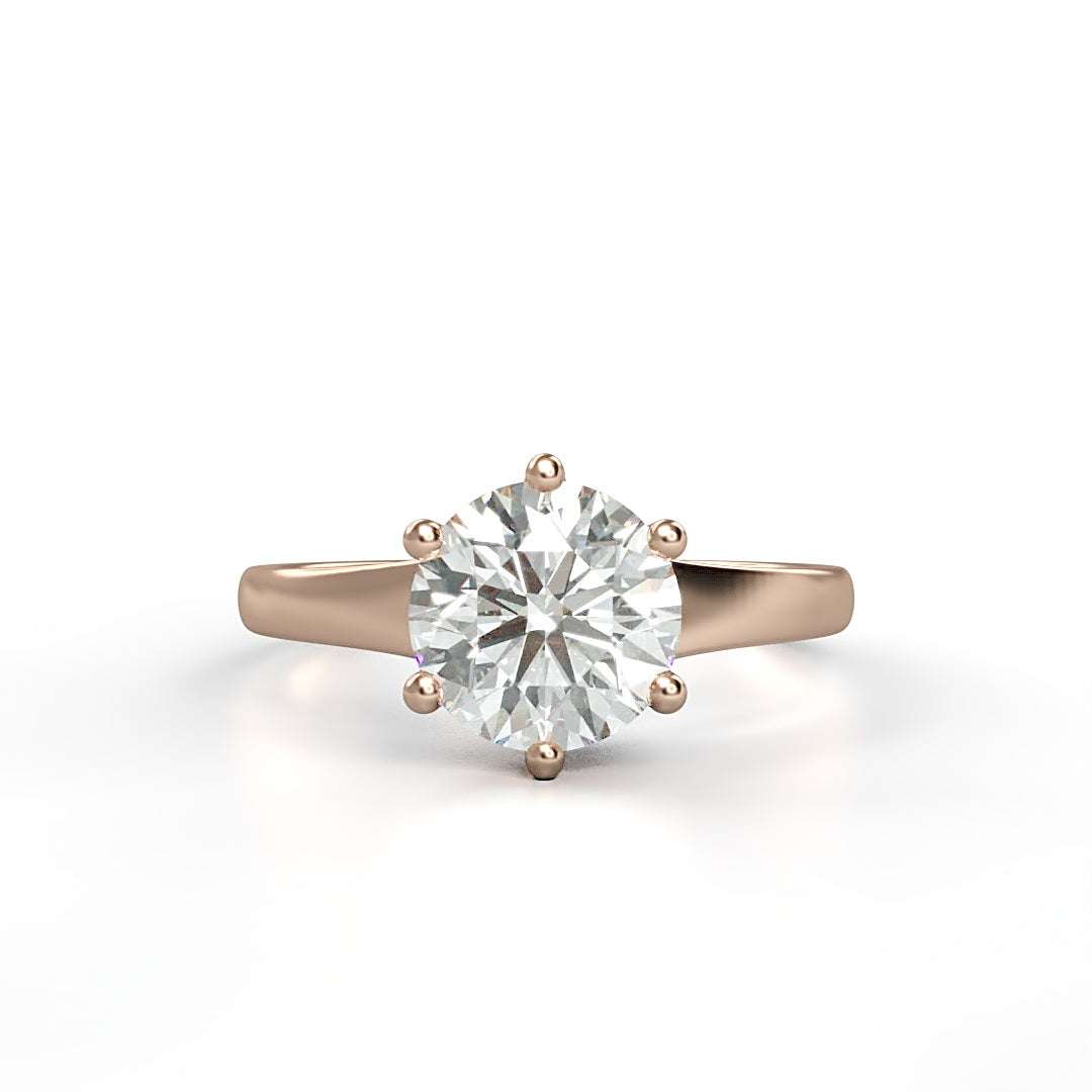 Verlobungsring Laura mit 1.0ct G/VS-Diamant in 6-Krappen-Fassung, klassisches Design für jeden Anlass – erhältlich in München und Augsburg
