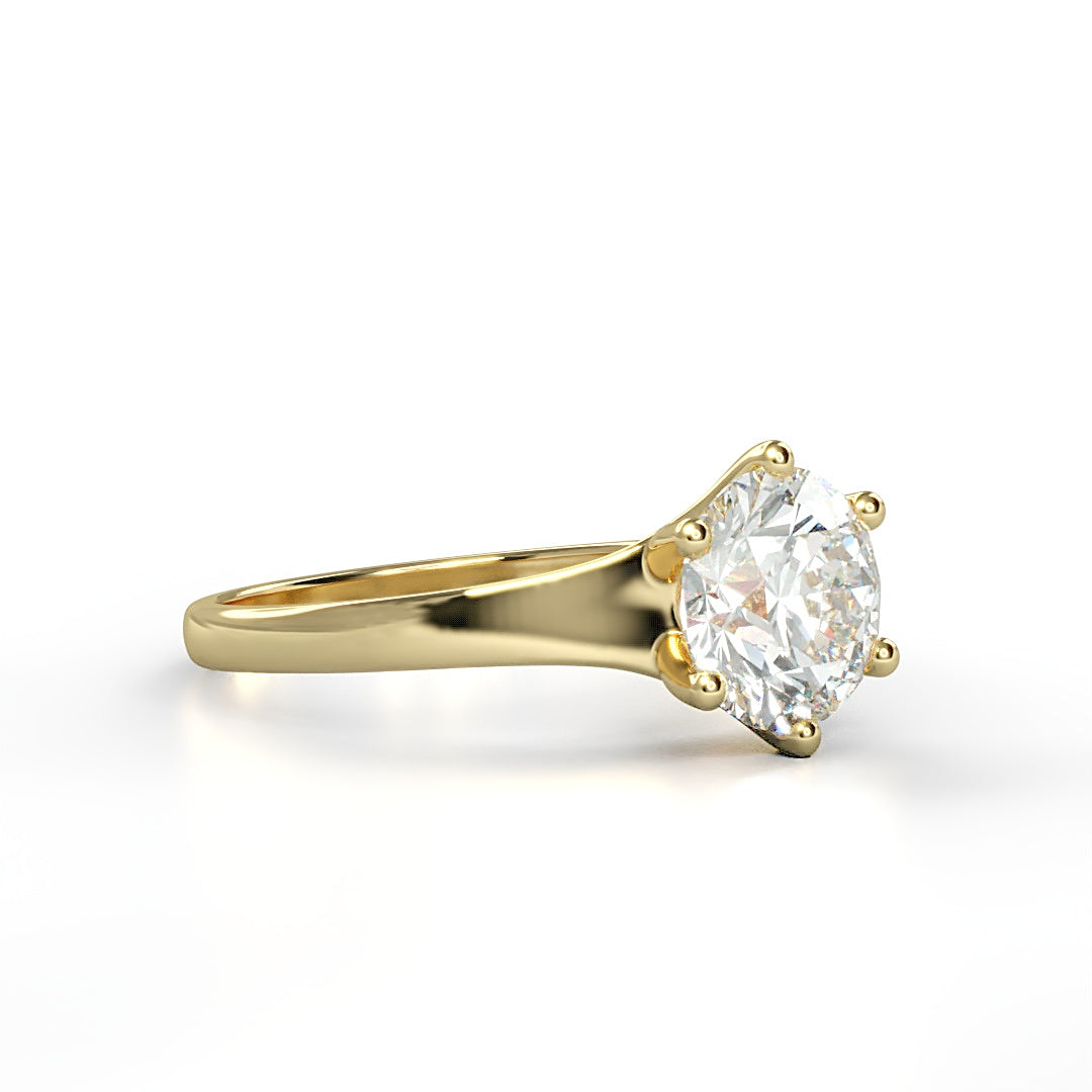 Verlobungsring Laura mit 1.0ct G/VS-Diamant in 6-Krappen-Fassung, klassisches Design für jeden Anlass – erhältlich in München und Augsburg