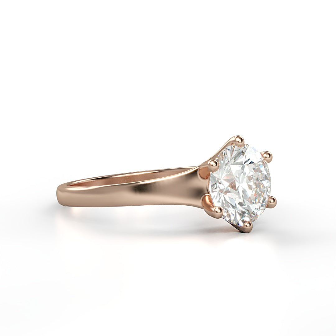 Verlobungsring Laura mit 1.0ct G/VS-Diamant in 6-Krappen-Fassung, klassisches Design für jeden Anlass – erhältlich in München und Augsburg