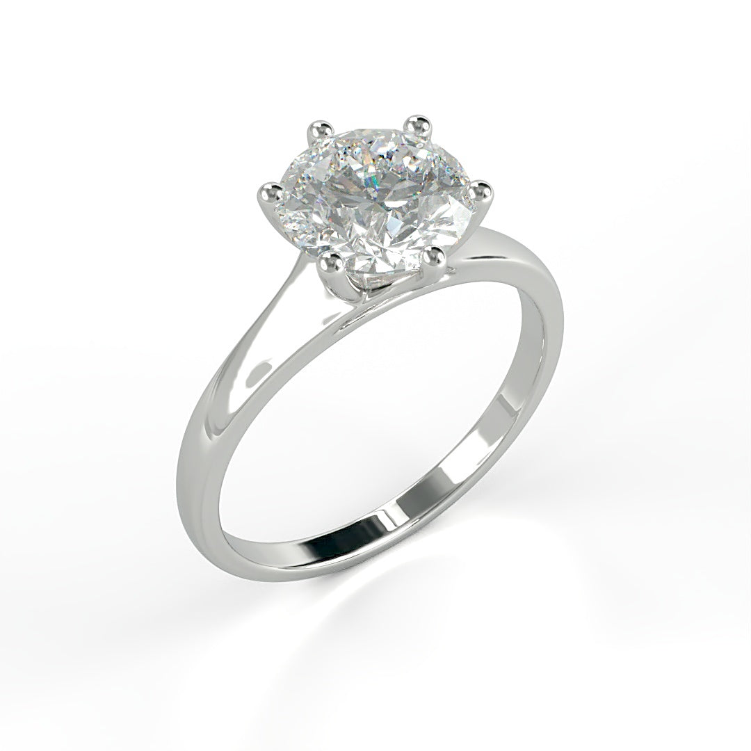Verlobungsring Laura mit 1.0ct G/VS-Diamant in 6-Krappen-Fassung, klassisches Design für jeden Anlass – erhältlich in München und Augsburg