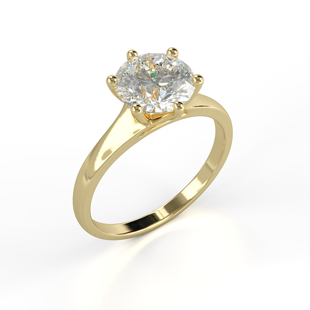 Verlobungsring Laura mit 1.0ct G/VS-Diamant in 6-Krappen-Fassung, klassisches Design für jeden Anlass – erhältlich in München und Augsburg