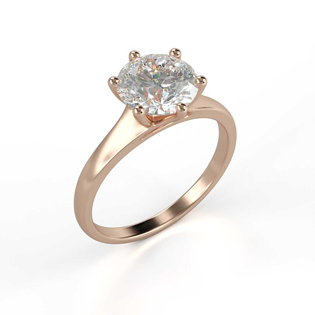 Verlobungsring Laura mit 1.0ct G/VS-Diamant in 6-Krappen-Fassung, klassisches Design für jeden Anlass – erhältlich in München und Augsburg