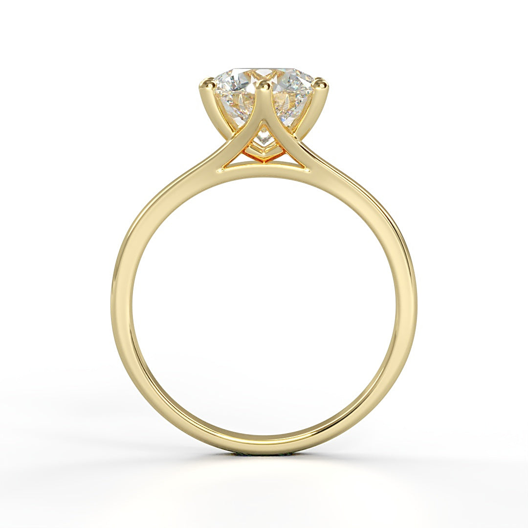 Verlobungsring Laura mit 1.0ct G/VS-Diamant in 6-Krappen-Fassung, klassisches Design für jeden Anlass – erhältlich in München und Augsburg