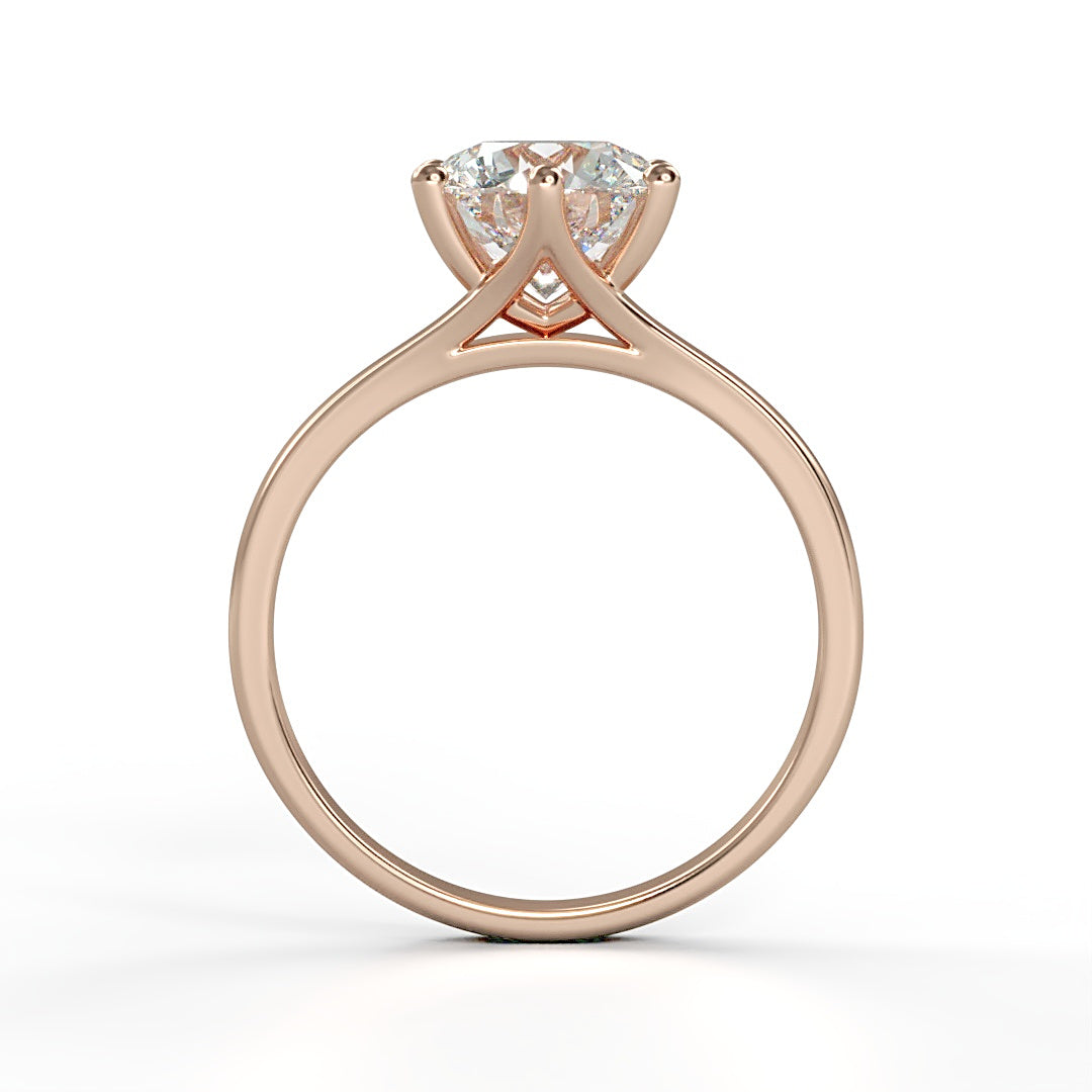 Verlobungsring Laura mit 1.0ct G/VS-Diamant in 6-Krappen-Fassung, klassisches Design für jeden Anlass – erhältlich in München und Augsburg