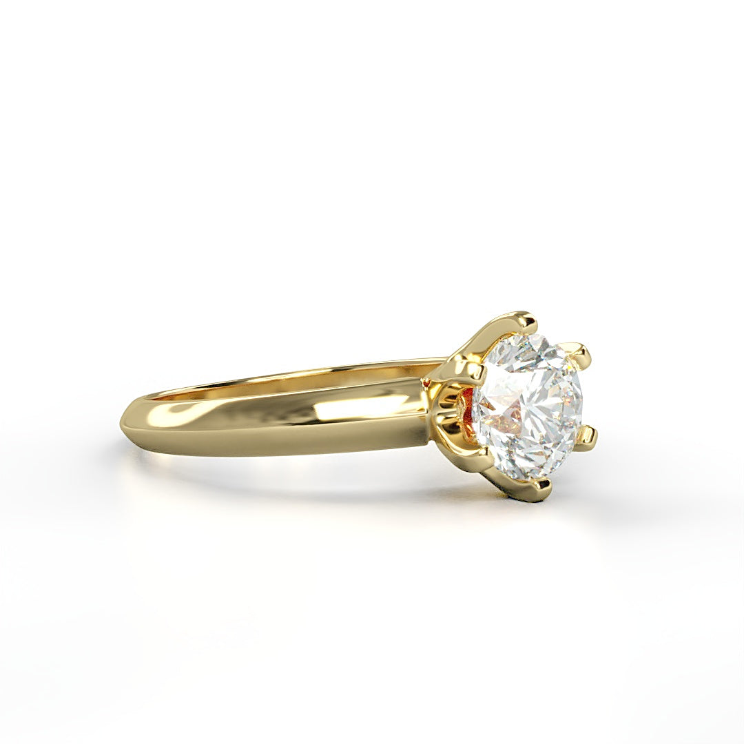 Verlobungsring Louisa mit 1.00 ct G/VS-Diamant in 6-Krappen-Fassung, zeitloses Design – erhältlich in München und Augsburg

