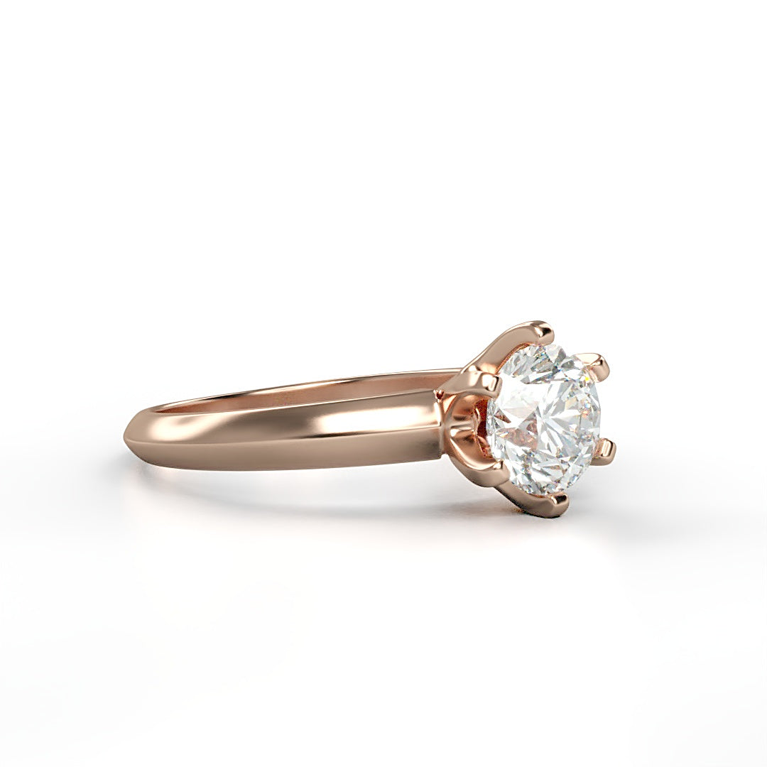 Verlobungsring Louisa mit 1.00 ct G/VS-Diamant in 6-Krappen-Fassung, zeitloses Design – erhältlich in München und Augsburg

