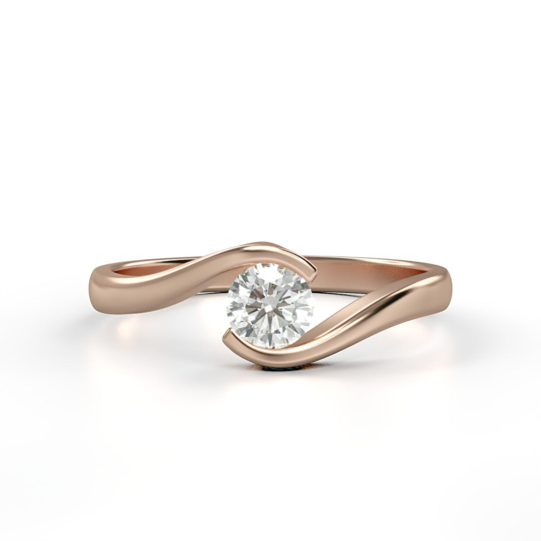 Eleganter Verlobungsring Verena mit 0.25 ct G/VS-Diamant, filigrane Gestaltung – erhältlich in München und Augsburg

