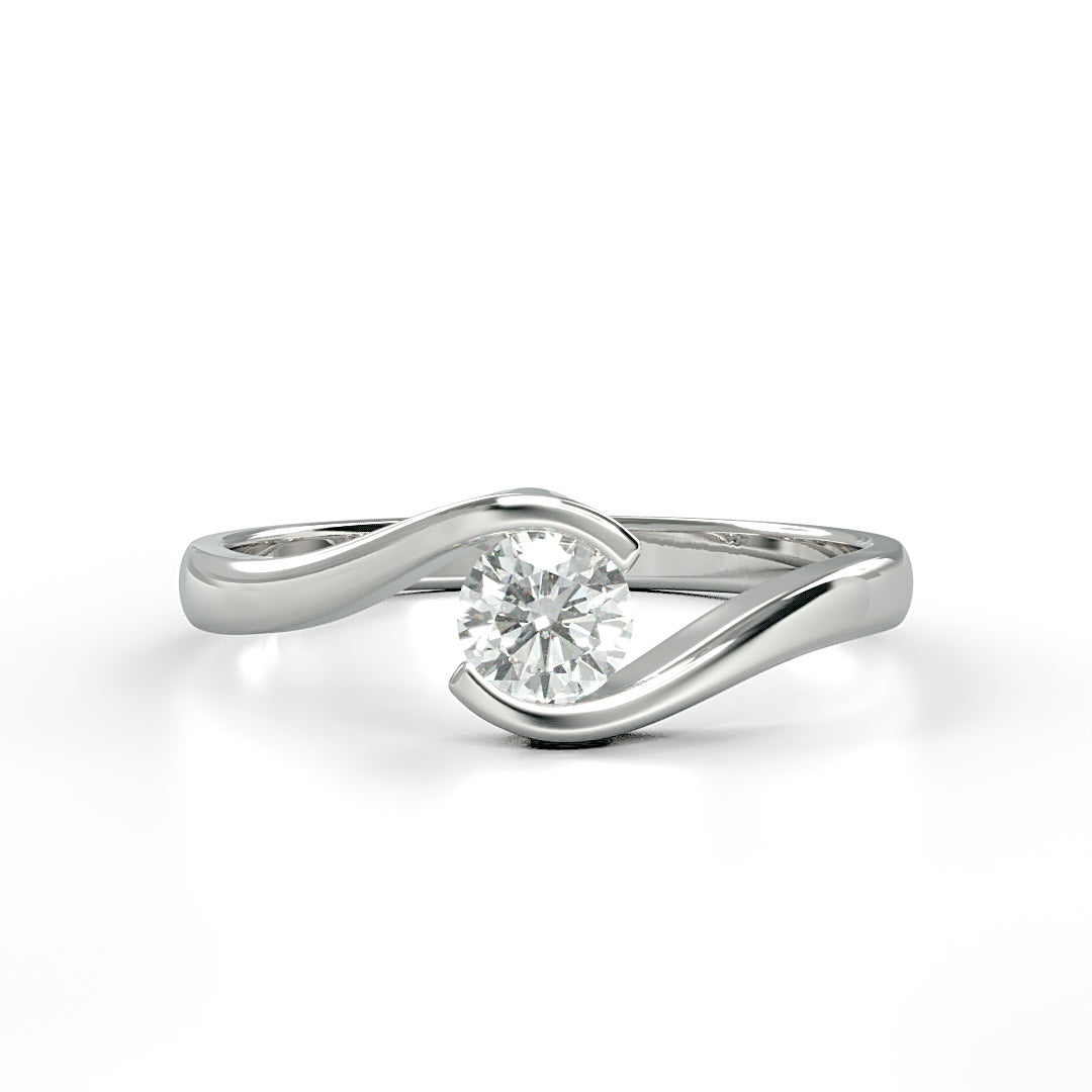 Eleganter Verlobungsring Verena mit 0.25 ct G/VS-Diamant, filigrane Gestaltung – erhältlich in München und Augsburg

