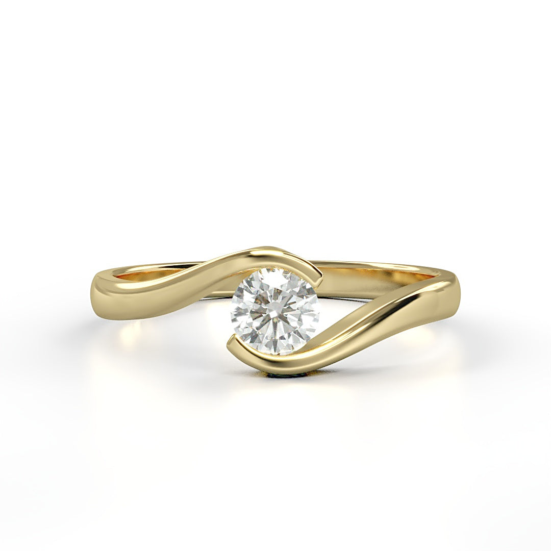 Eleganter Verlobungsring Verena mit 0.25 ct G/VS-Diamant, filigrane Gestaltung – erhältlich in München und Augsburg

