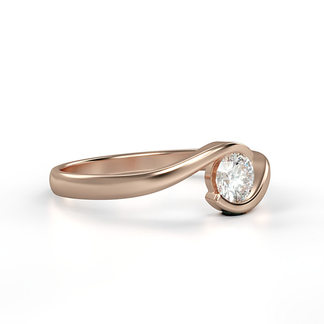 Eleganter Verlobungsring Verena mit 0.25 ct G/VS-Diamant, filigrane Gestaltung – erhältlich in München und Augsburg

