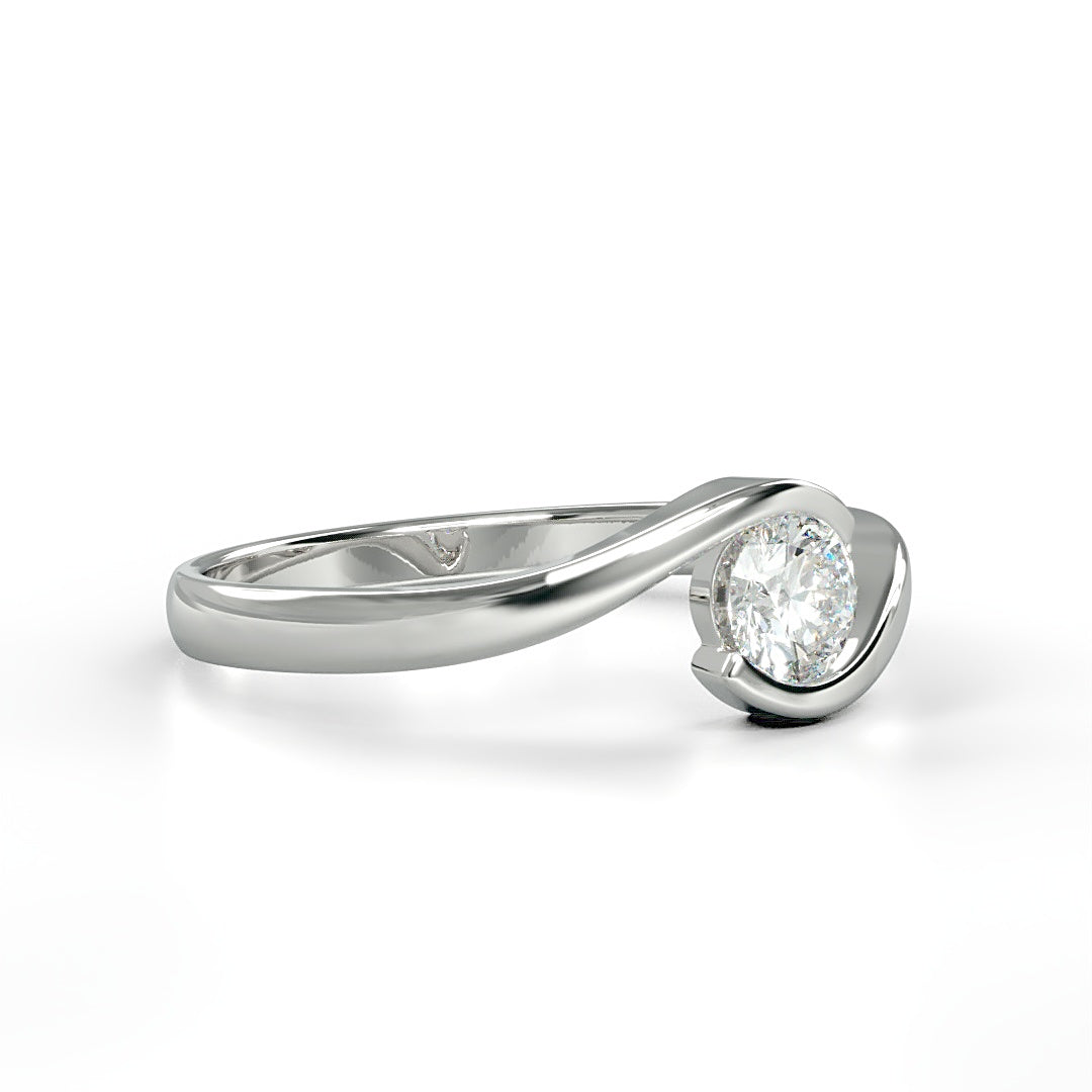 Eleganter Verlobungsring Verena mit 0.25 ct G/VS-Diamant, filigrane Gestaltung – erhältlich in München und Augsburg


