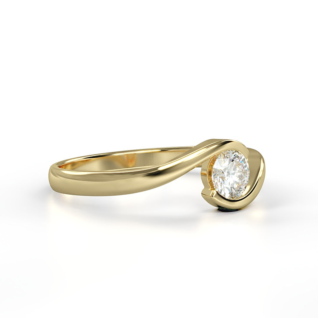 Eleganter Verlobungsring Verena mit 0.25 ct G/VS-Diamant, filigrane Gestaltung – erhältlich in München und Augsburg

