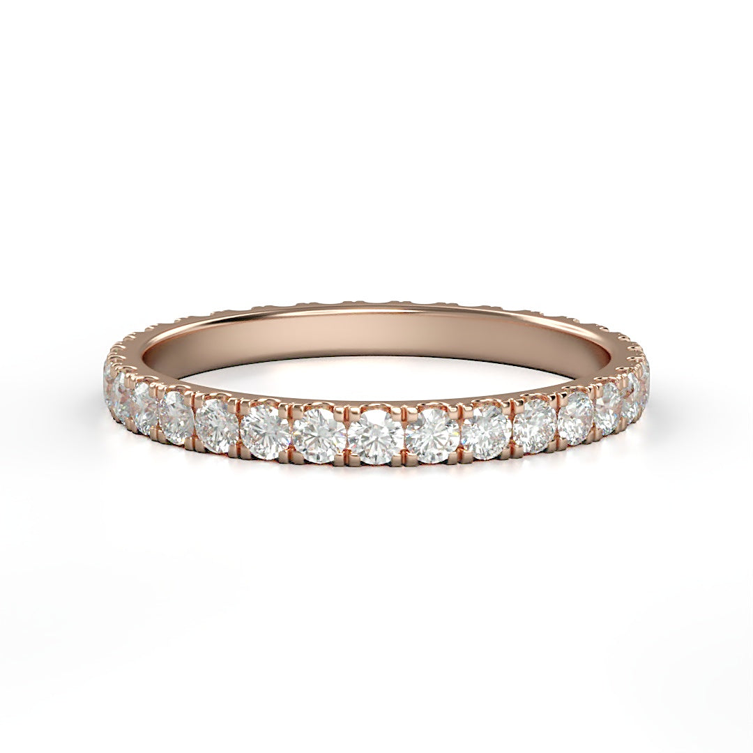 Verlobungsring Nova mit 0.90ct G/SI-Diamanten, 2.1mm breite Ringschiene mit kleinen Diamanten – elegantes Design, erhältlich in München und Augsburg