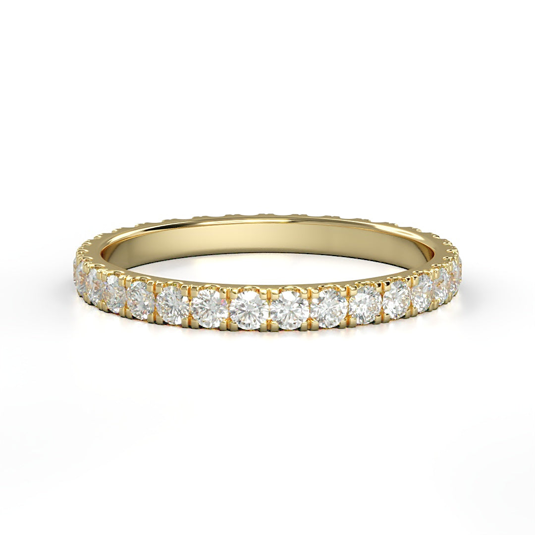Verlobungsring Nova mit 0.90ct G/SI-Diamanten, 2.1mm breite Ringschiene mit kleinen Diamanten – elegantes Design, erhältlich in München und Augsburg
