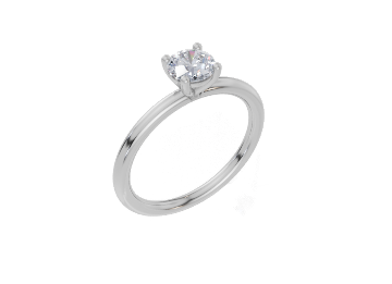 18ct Round 0.50Carat F/G VS/SI Plain Plain 4Pr  Diamond Ring