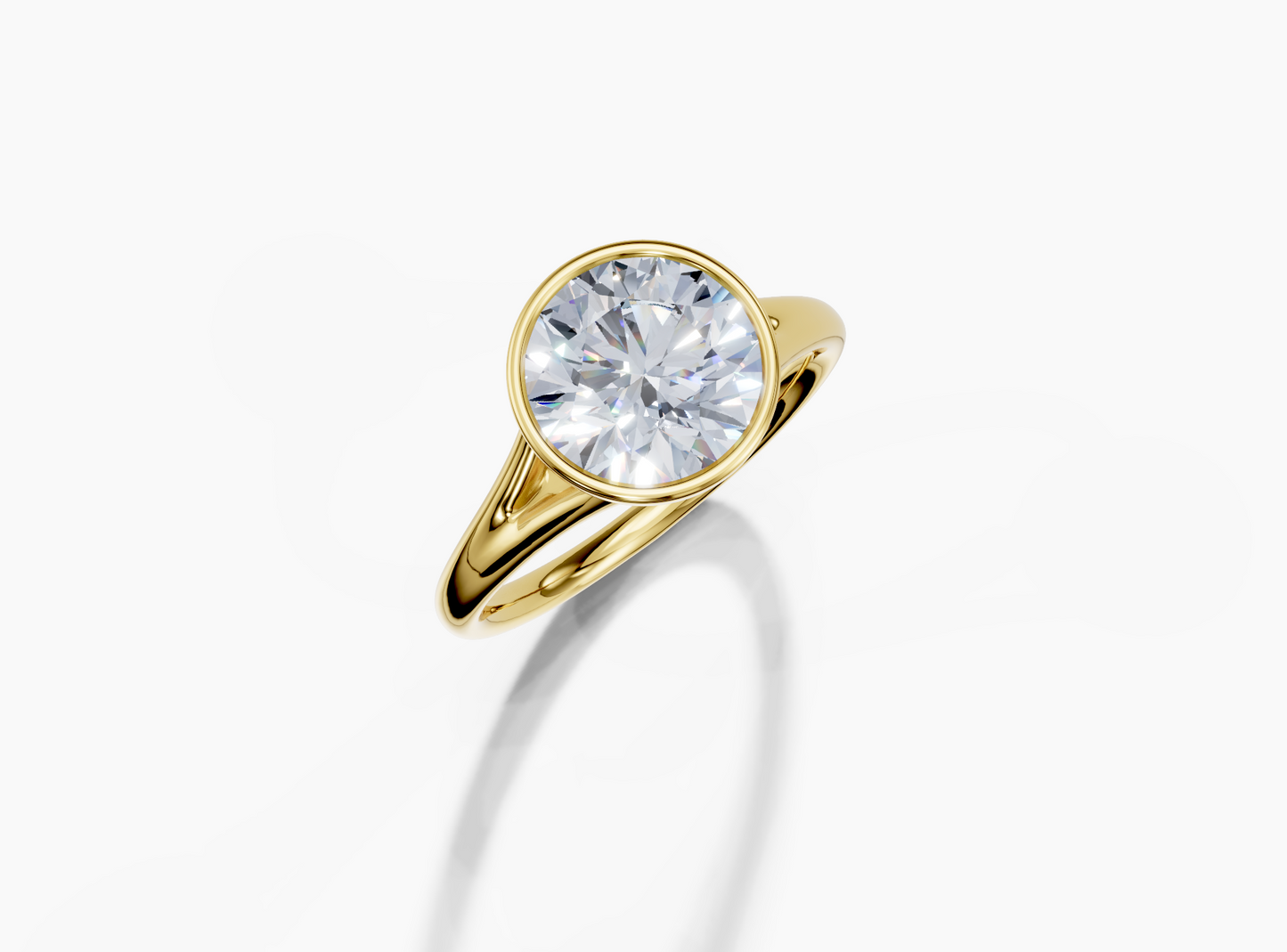 18K Marquise 2 Carat F/G VS/SI Split Plain Bezel Diamond Ring