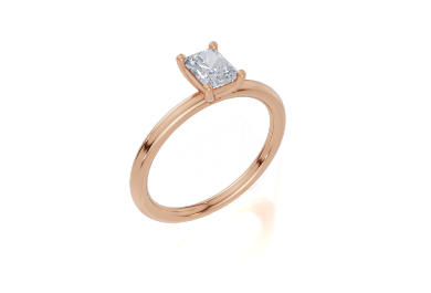 18ct Emerald 0.30Carat E/F-CC VS Plain Plain 4Pr  Diamond Ring