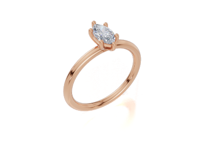 18ct Marquise 0.30Carat D/E/F-LG VS/VVS Plain Plain 6Pr  Diamond Ring