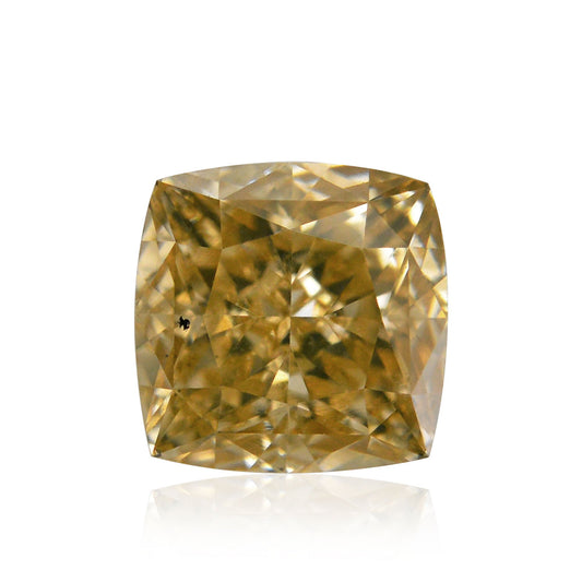 0.85 Carat Fancy Brown Yellow Cushion Diamond VS2 GIA
