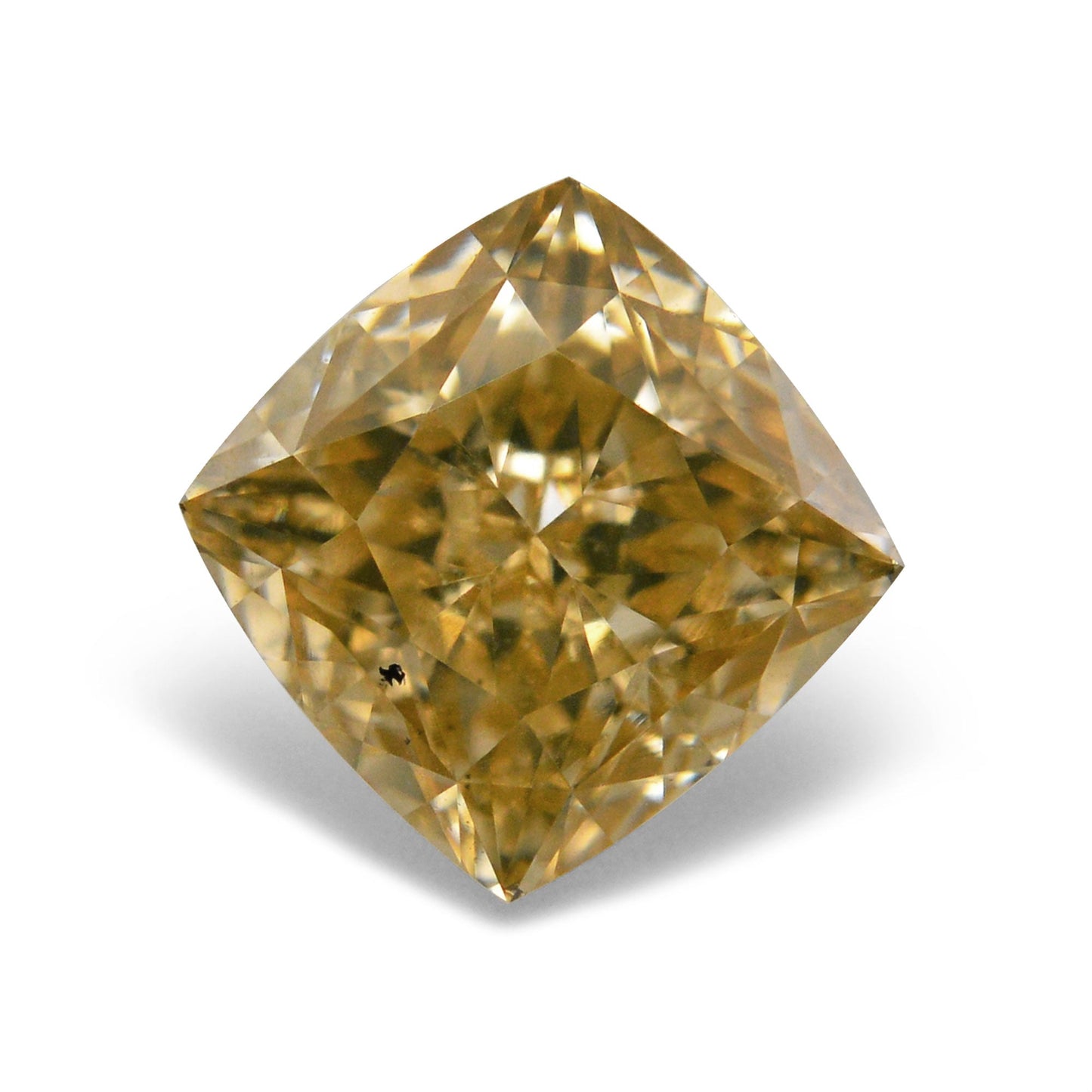 0,85 Karat Fancy Brown Yellow Cushion Diamond VS2 GIA