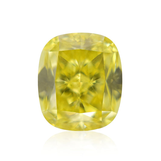 0,61 Karat Fancy Yellow Cushion Diamond VVS1 GIA