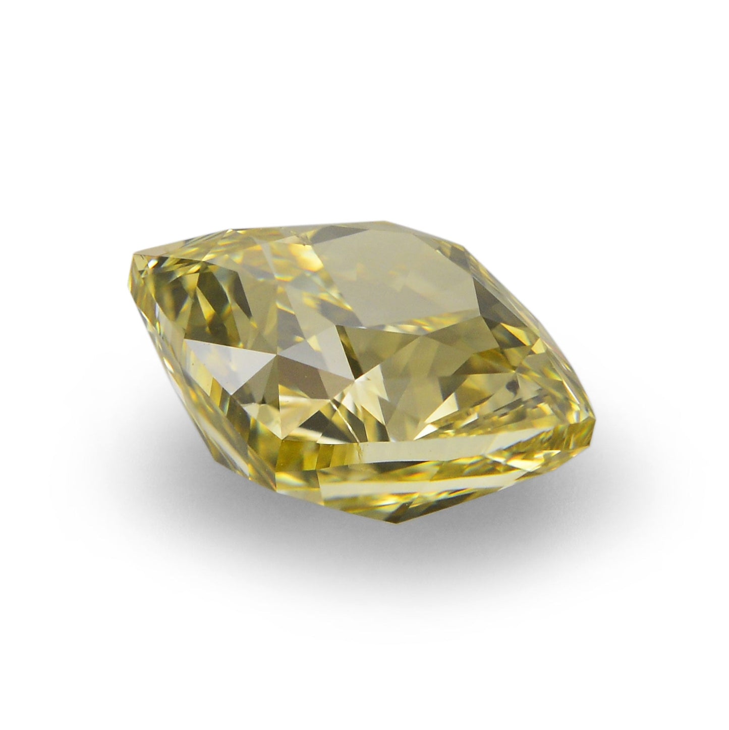 1,66 Karat Fancy Deep Brownish Greenish Yellow Cushion Diamond SI2 GIA