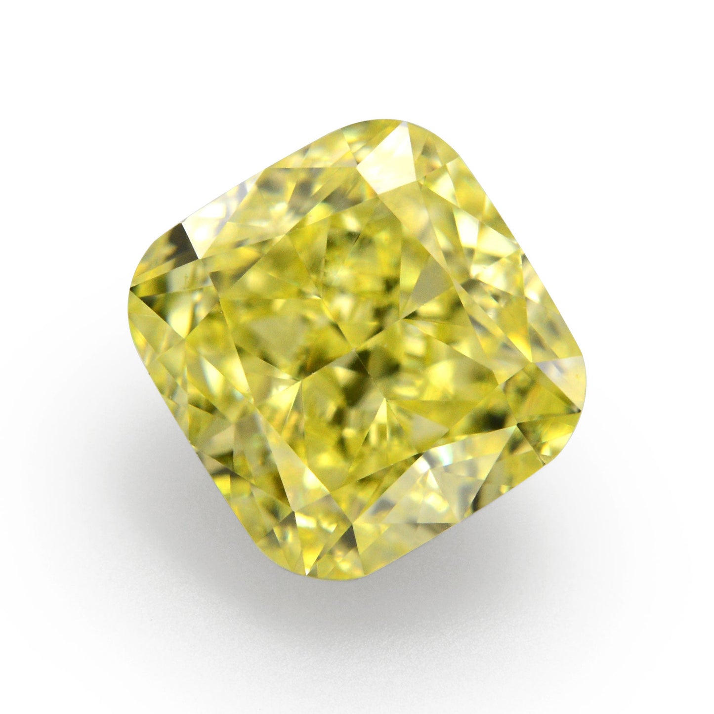 0,60 Karat Fancy Intense Yellow Cushion Diamond VS2 GIA