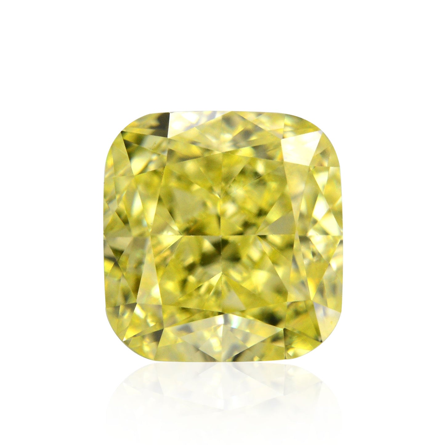 0,60 Karat Fancy Intense Yellow Cushion Diamond VS2 GIA