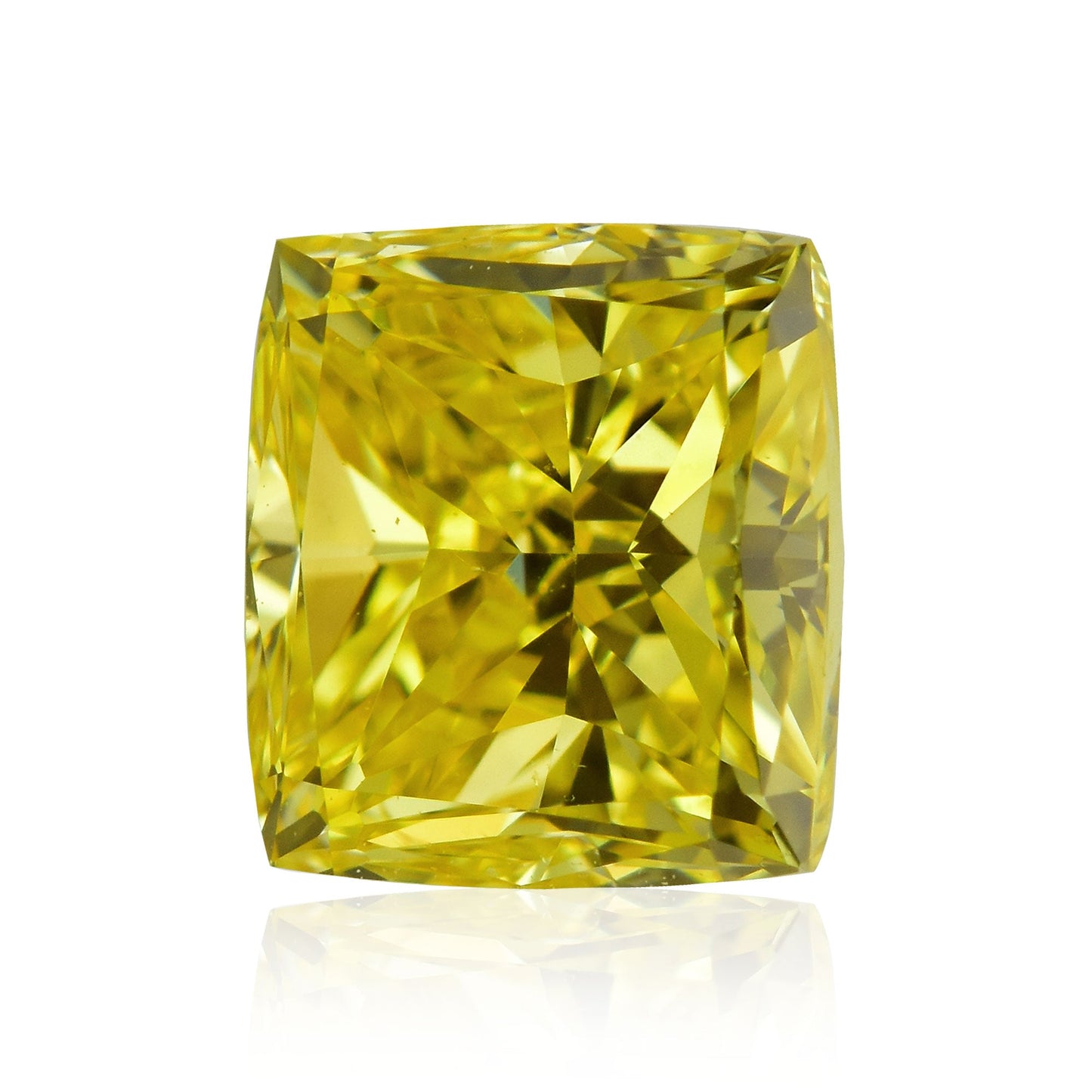 0,50 Karat Fancy Vivid Yellow Cushion Diamond SI1 GIA