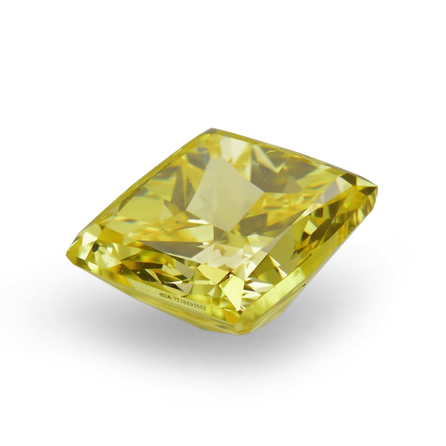 0,50 Karat Fancy Vivid Yellow Cushion Diamond SI1 GIA