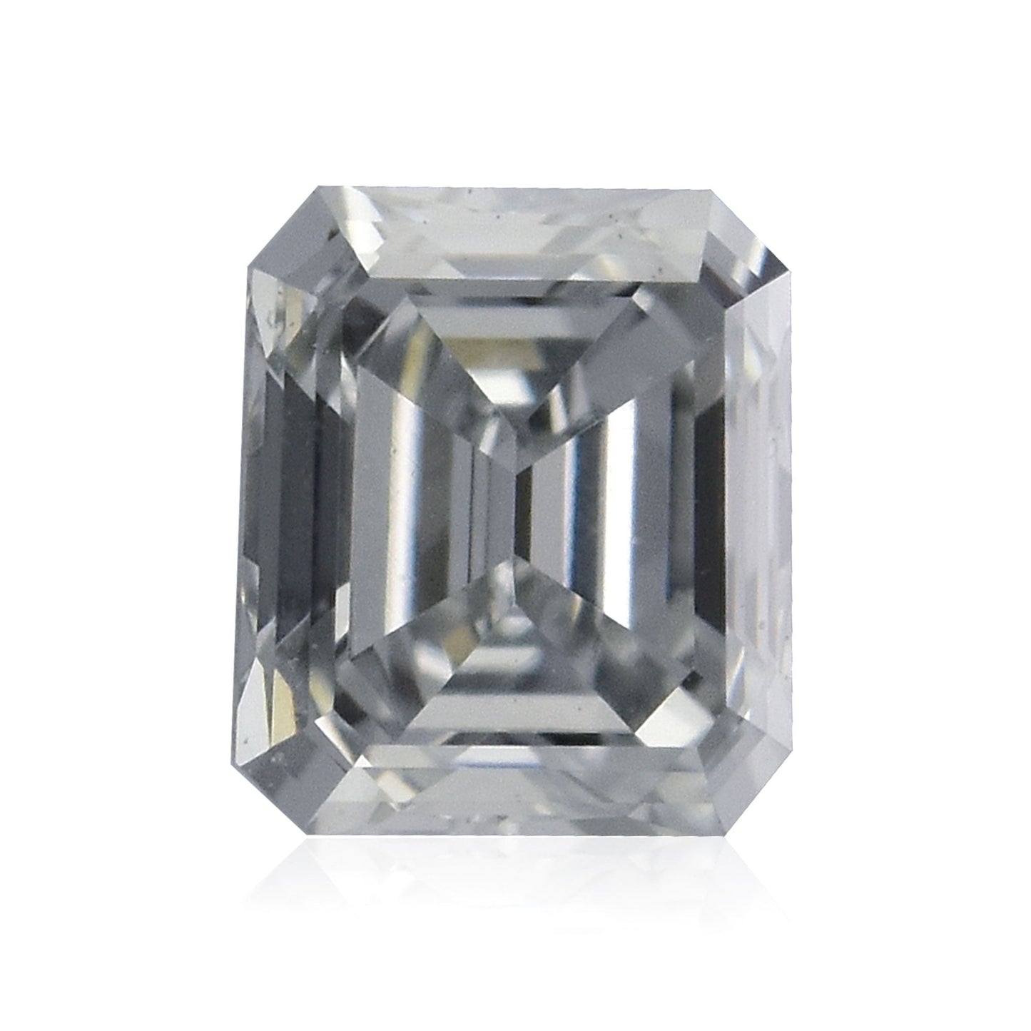 0,17 Karat Fancy Light Gray Blue Emerald Diamond VVS2 GIA