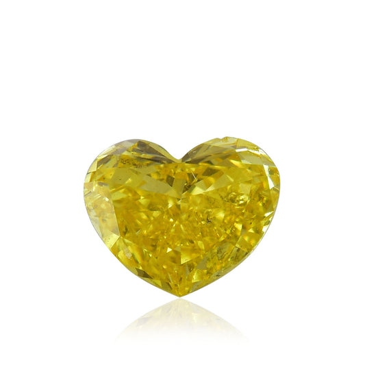 0,37 Karat Fancy Vivid Yellow Heart Diamant (SI2) GIA
