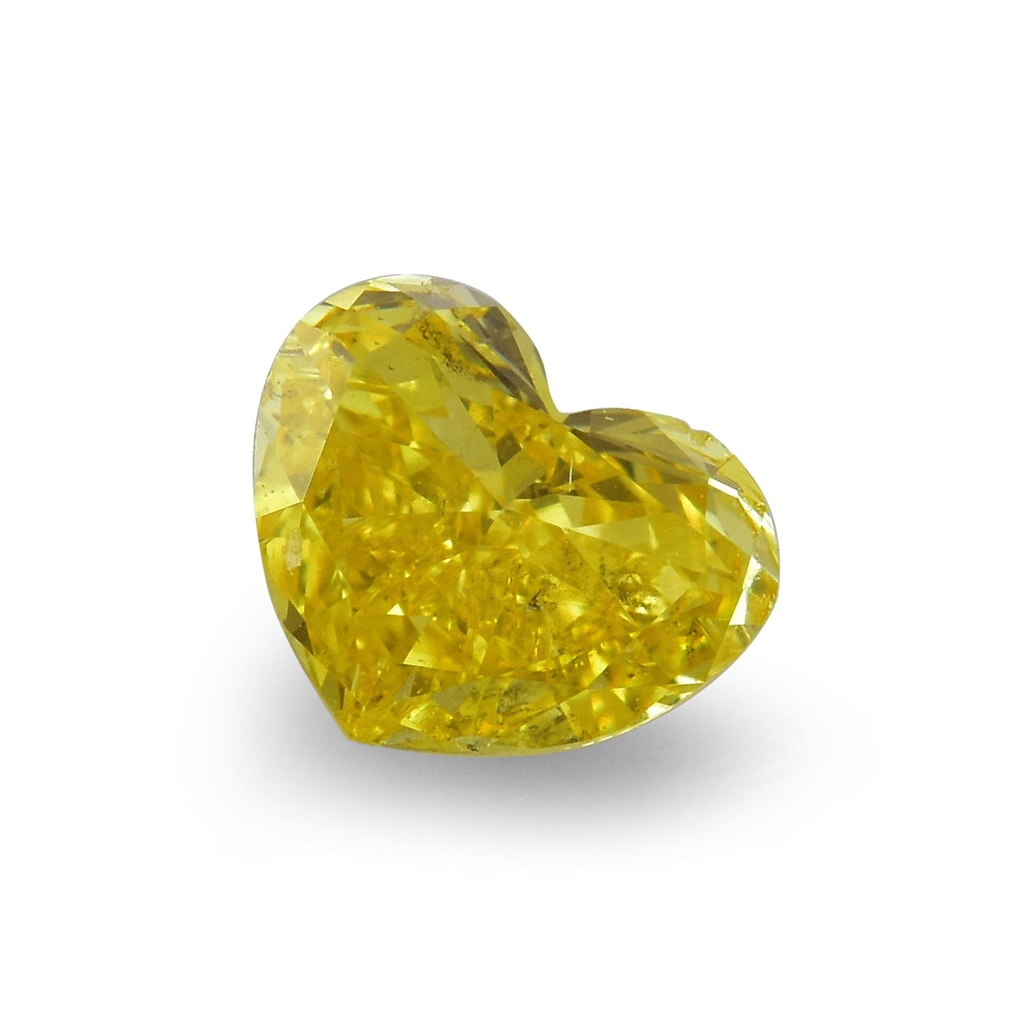 0,37 Karat Fancy Vivid Yellow Heart Diamant (SI2) GIA
