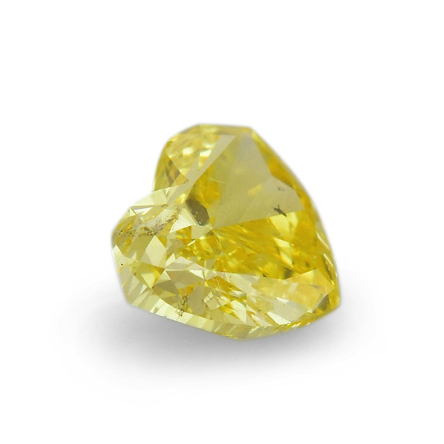0,37 Karat Fancy Vivid Yellow Heart Diamant (SI2) GIA