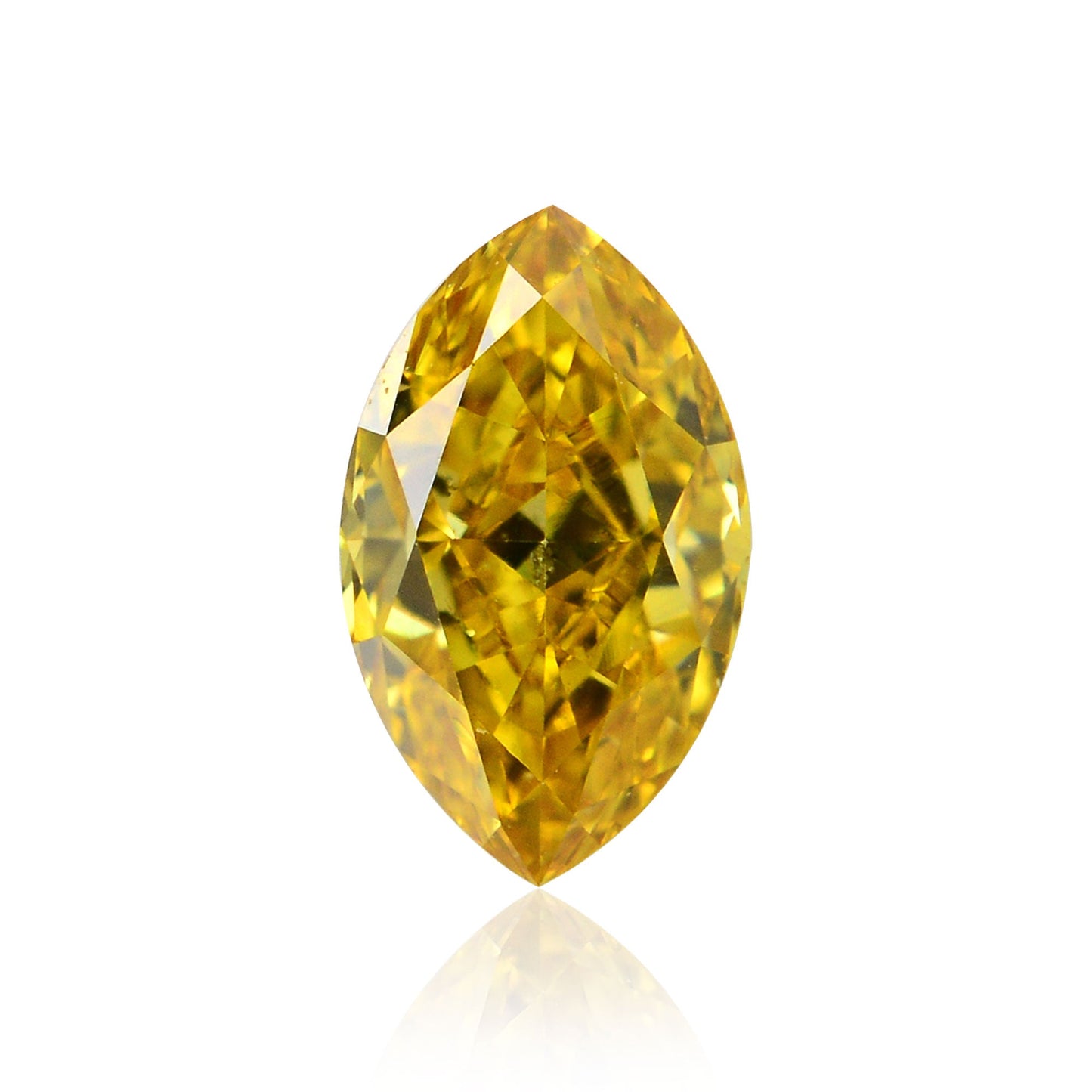 0,22 Karat Fancy Vivid Orange Yellow Marquise-Diamant (SI2) GIA