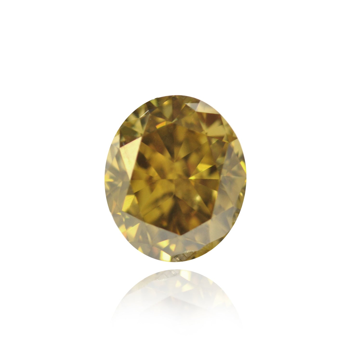 0,76 Karat Fancy Deep Brownish Greenish Yellow Oval Diamond (SI1) GIA