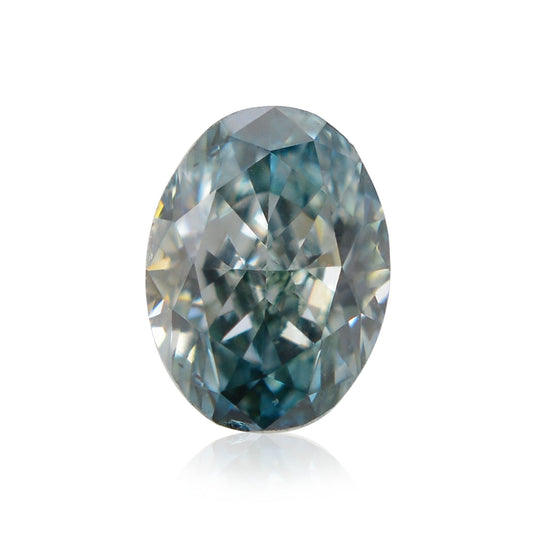 0,15 Karat Fancy Deep Bluish Green Oval Diamond SI1 GIA