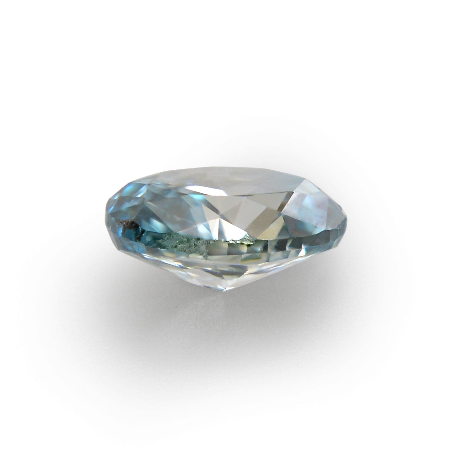 0,15 Karat Fancy Deep Bluish Green Oval Diamond SI1 GIA